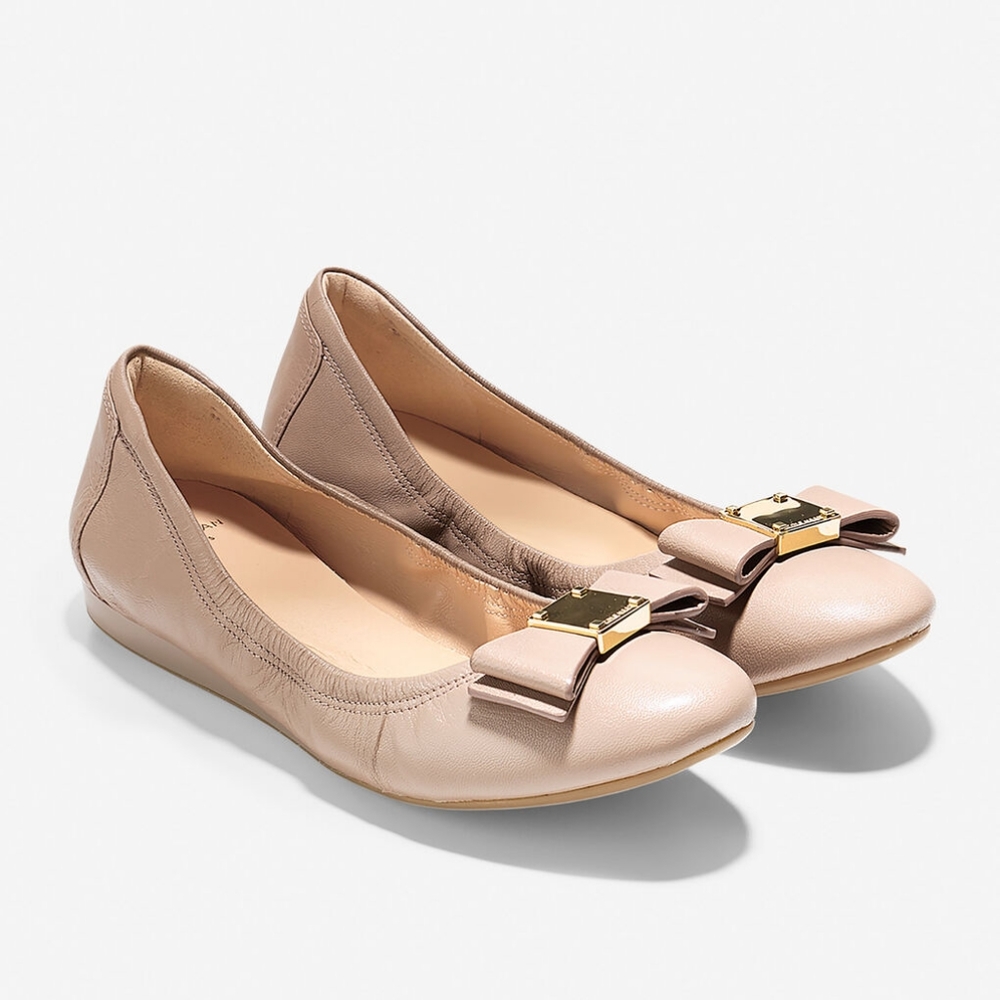 Cole Haan Tali Bow Ballet Flat in pink, feminine